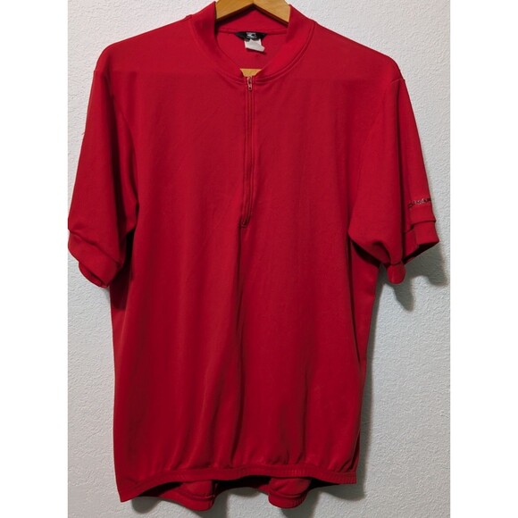 Canari Cycling Shirt Men's Extra Large Short Sleeve Red 1/4 Zipper (627) - Picture 1 of 3